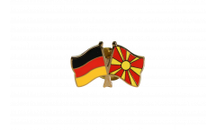 Germany - North Macedonia Friendship Flag Pin, Badge - 22 mm