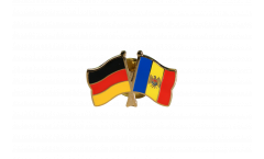 Germany - Moldova Friendship Flag Pin, Badge - 22 mm