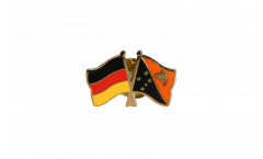 Germany - Papua New Guinea Friendship Flag Pin, Badge - 22 mm