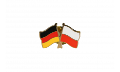 Germany - Poland Friendship Flag Pin, Badge - 22 mm