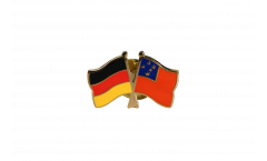 Germany - Samoa Friendship Flag Pin, Badge - 22 mm