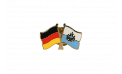 Germany - San Marino Friendship Flag Pin, Badge - 22 mm