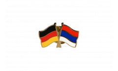 Germany - Serbia Friendship Flag Pin, Badge - 22 mm