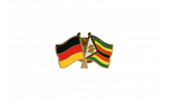 Germany - Zimbabwe Friendship Flag Pin, Badge - 22 mm