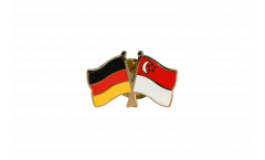 Germany - Singapore Friendship Flag Pin, Badge - 22 mm