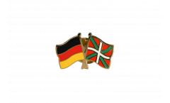 Germany - Spain Basque country Friendship Flag Pin, Badge - 22 mm