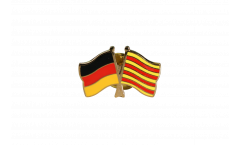 Germany - Spain Catalonia Friendship Flag Pin, Badge - 22 mm