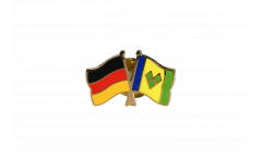 Germany - Saint Vincent and the Grenadines Friendship Flag Pin, Badge - 22 mm