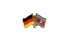 Germany - Swaziland Friendship Flag Pin, Badge - 22 mm