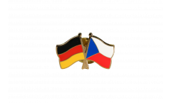 Germany - Czech Republic Friendship Flag Pin, Badge - 22 mm