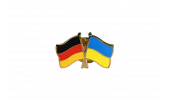 Germany - Ukraine Friendship Flag Pin, Badge - 22 mm