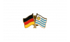 Germany - Uruguay Friendship Flag Pin, Badge - 22 mm