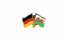 Germany - Wales Friendship Flag Pin, Badge - 22 mm