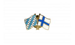 Bavaria - Finland Friendship Flag Pin, Badge - 22 mm