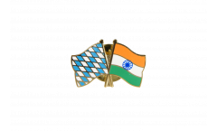 Bavaria - India Friendship Flag Pin, Badge - 22 mm