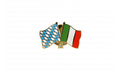 Bavaria - Italy Friendship Flag Pin, Badge - 22 mm