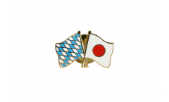 Bavaria - Japan Friendship Flag Pin, Badge - 22 mm