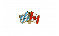 Bavaria - Canada Friendship Flag Pin, Badge - 22 mm