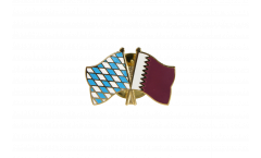Bavaria - Qatar Friendship Flag Pin, Badge - 22 mm