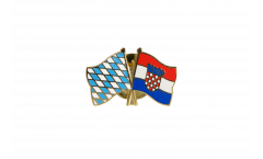 Bavaria - Croatia Friendship Flag Pin, Badge - 22 mm