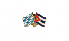 Bavaria - Cuba Friendship Flag Pin, Badge - 22 mm