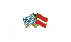 Bavaria - Latvia Friendship Flag Pin, Badge - 22 mm