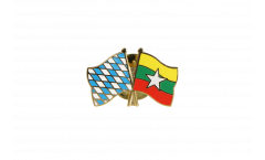 Bavaria - Myanmar Friendship Flag Pin, Badge - 22 mm