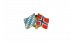 Bavaria - Norway Friendship Flag Pin, Badge - 22 mm