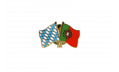 Bavaria - Portugal Friendship Flag Pin, Badge - 22 mm