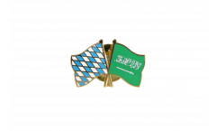 Bavaria - Saudi Arabia Friendship Flag Pin, Badge - 22 mm