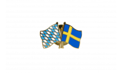 Bavaria - Sweden Friendship Flag Pin, Badge - 22 mm