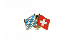 Bavaria - Switzerland Friendship Flag Pin, Badge - 22 mm