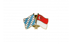 Bavaria - Singapore Friendship Flag Pin, Badge - 22 mm