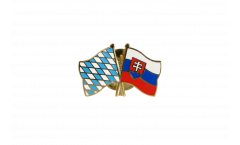 Bavaria - Slovakia Friendship Flag Pin, Badge - 22 mm