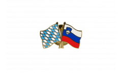 Bavaria - Slovenia Friendship Flag Pin, Badge - 22 mm