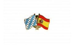 Bavaria - Spain Friendship Flag Pin, Badge - 22 mm
