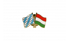 Bavaria - Hungary Friendship Flag Pin, Badge - 22 mm
