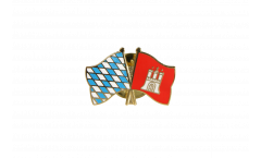 Bavaria - Hamburg Friendship Flag Pin, Badge - 22 mm