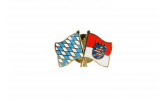 Bavaria - Hesse Friendship Flag Pin, Badge - 22 mm