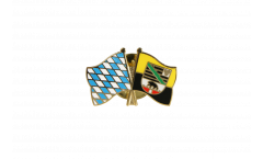 Bavaria - Saxony-Anhalt Friendship Flag Pin, Badge - 22 mm