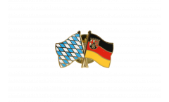 Bavaria - Rhineland-Palatinate Friendship Flag Pin, Badge - 22 mm