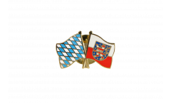 Bavaria - Thuringia Friendship Flag Pin, Badge - 22 mm