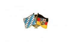 Bavaria - Saarland Friendship Flag Pin, Badge - 22 mm