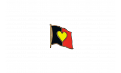 Belgium Heart Flag Flag Pin, Badge - 1 x 1 inch