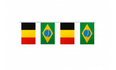 Belgium - Brazil Friendship Bunting Flags - 5.9 x 8.65 inch