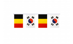Belgium - South Korea Friendship Bunting Flags - 5.9 x 8.65 inch