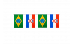 Brazil - Croatia Friendship Bunting Flags - 5.9 x 8.65 inch