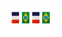 France - Brazil Friendship Bunting Flags - 5.9 x 8.65 inch