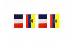 France - Ecuador Friendship Bunting Flags - 5.9 x 8.65 inch
