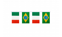 Italy - Brazil Friendship Bunting Flags - 5.9 x 8.65 inch